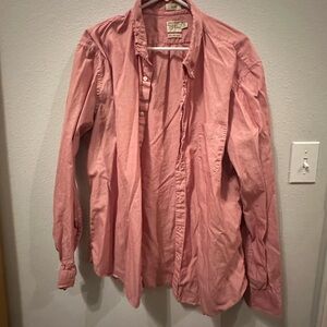 Men's Red Button-Up Shirt